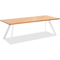 Niehoff Noah Tisch Stativprofil Aluminium/Teak Massivholz 160x95 cm bis 220x95 cm von Niehoff