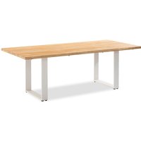 Niehoff Solid Tisch Aluminium/Teak Massivholz gebürstet Ivory/Holzfarben von Niehoff