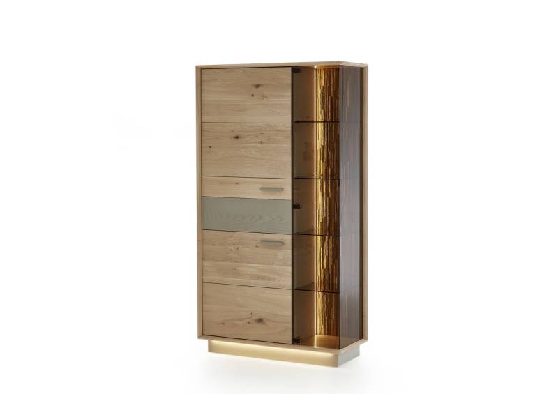 Niehoff Vitrine STUDIO-LINE ca. B102 H184 T41 cm in Eiche massiv satin gebeizt von Niehoff