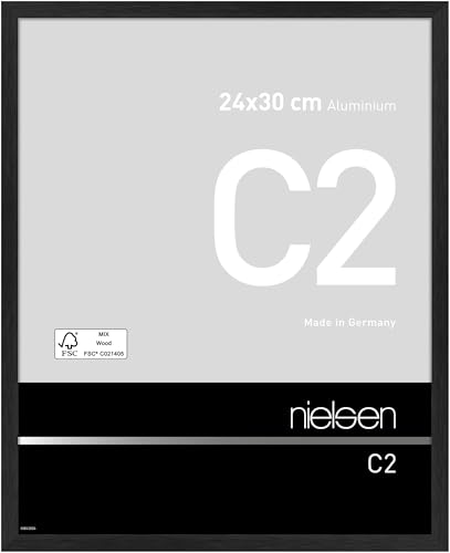 nielsen Aluminium Bilderrahmen C2, 24x30 cm, Struktur Schwarz Matt von nielsen