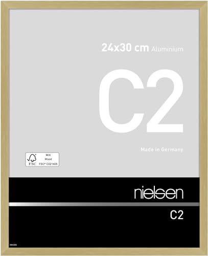 nielsen Aluminium Bilderrahmen C2, 24x30 cm, Struktur Gold Matt von nielsen