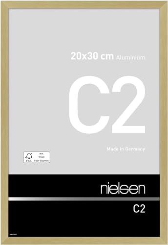 nielsen Aluminium Bilderrahmen C2, 20x30 cm, Struktur Gold Matt von nielsen