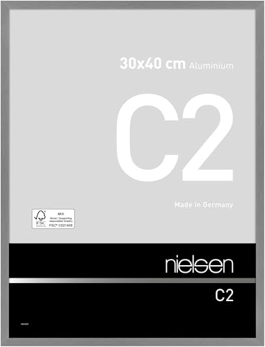 nielsen Aluminium Bilderrahmen C2, 30x40 cm, Struktur Grau Matt von nielsen