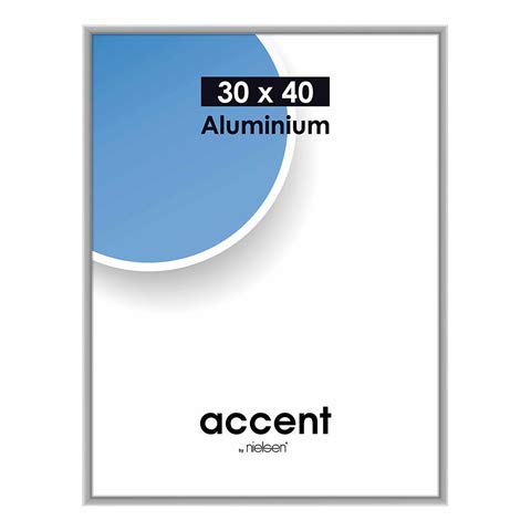 accent by nielsen Aluminium Bilderrahmen Accent, 30x40 cm, Silber Matt von accent by nielsen