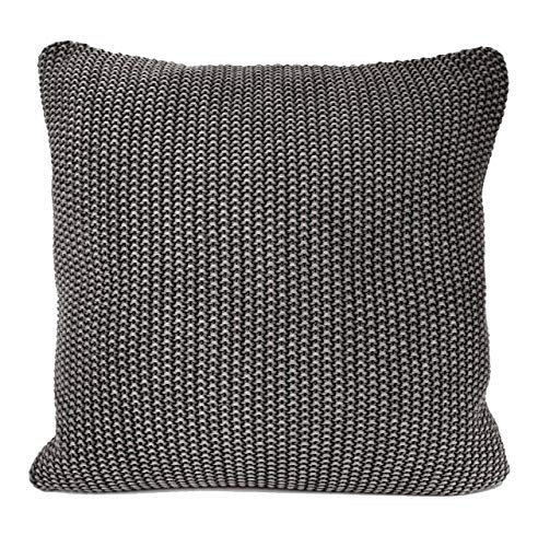 nielsen HOME Kissenbezug Nika gestrickt, 50x50 cm,Antik Grau (Farbeffekt),100% Baumwolle,Strick,Oekotex von nielsen HOME