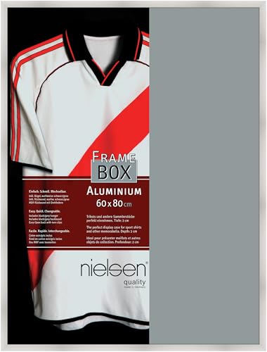 nielsen Aluminium Bilderrahmen Framebox II, 60x80 cm, Silber Matt, Polystyrolscheibe von nielsen