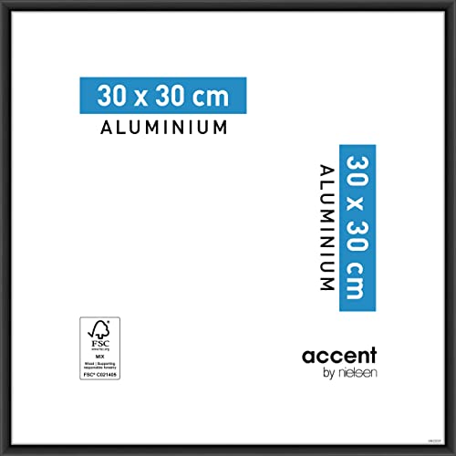 accent by nielsen Aluminium Bilderrahmen Accent, 30x30 cm, Schwarz Matt von accent by nielsen