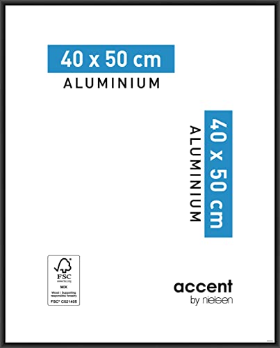 accent by nielsen Aluminium Bilderrahmen Accent, 40x50 cm, Schwarz Matt von accent by nielsen
