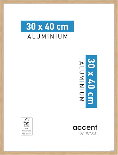 accent by nielsen Aluminium Bilderrahmen Duo, 30x40 cm, Eiche von accent by nielsen