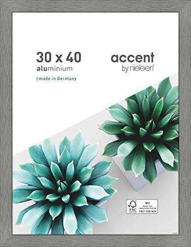 accent by nielsen Aluminium Bilderrahmen Star, 30x40 cm, Struktur Grau von accent by nielsen