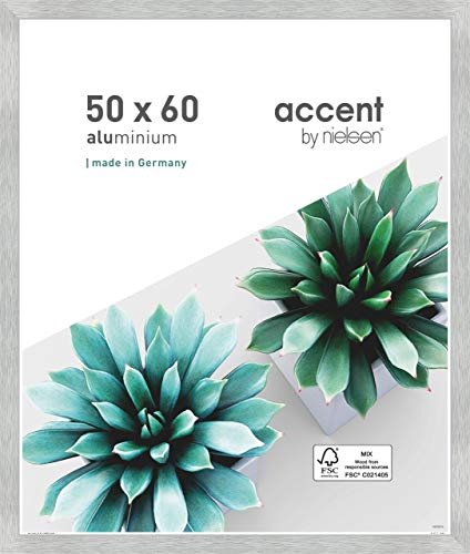 accent by nielsen Aluminium Bilderrahmen Star, 50x60 cm, Struktur Silber Matt von accent by nielsen