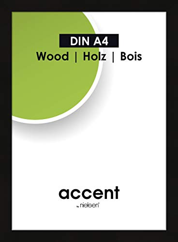 accent by nielsen Holz Bilderrahmen Accent Wood, 21x29,7 cm (A4), Schwarz von accent by nielsen