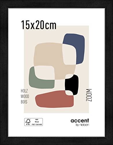 accent by nielsen Holz Bilderrahmen Zoom, 15x20 cm, Schwarz von accent by nielsen