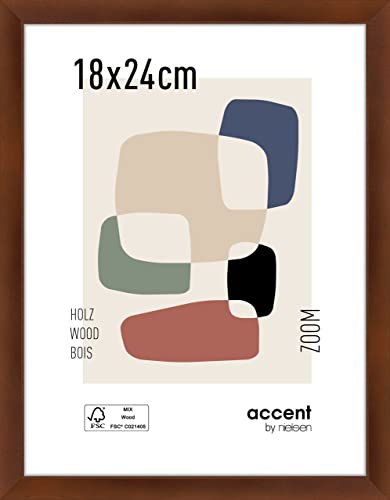 accent by nielsen Holz Bilderrahmen Zoom, 18x24 cm, Walnuss von accent by nielsen