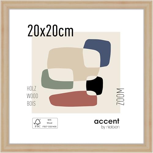 accent by nielsen Holz Bilderrahmen Zoom, 20x20 cm, Natur von accent by nielsen