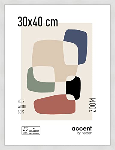 accent by nielsen Bilderrahmen, 30 x 40 cm, Holz, Weiß, Fotorahmen zum Aufhängen im Hoch- & Querformat, Echtglas, Zoom accent by nielsen Bilderrahmen, 30 x 40 cm, Holz, Weiß, Fotorahmen zum Aufhängen im Hoch- & Querformat, Echtglas, Zoom von accent by nielsen