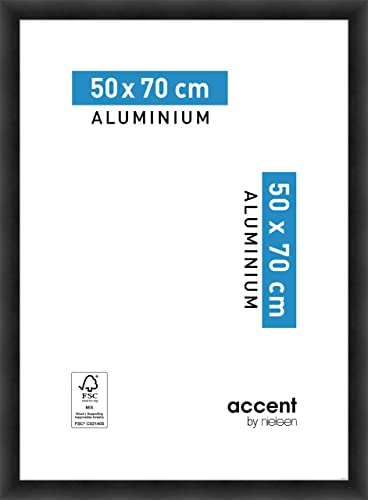 accent by nielsen Aluminium Bilderrahmen Largo, 50x70 cm, Struktur Schwarz Matt von accent by nielsen