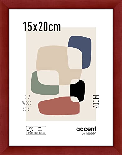 accent by nielsen Holz Bilderrahmen Zoom, 15x20 cm, Rot von accent by nielsen