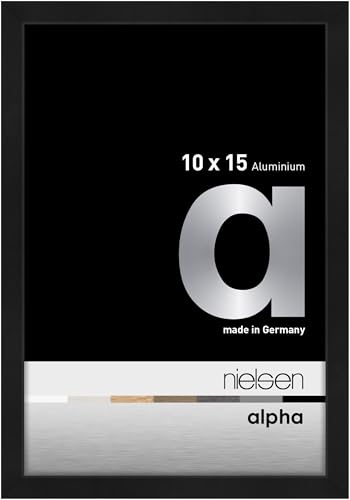 nielsen Aluminium Bilderrahmen Alpha, 10x15 cm, Eloxal Schwarz Matt von nielsen