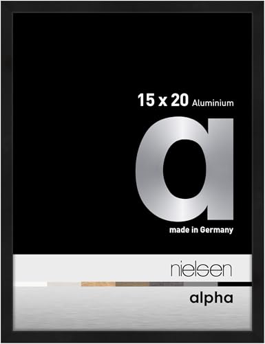 nielsen Aluminium Bilderrahmen Alpha, 15x20 cm, Eloxal Schwarz Matt von nielsen
