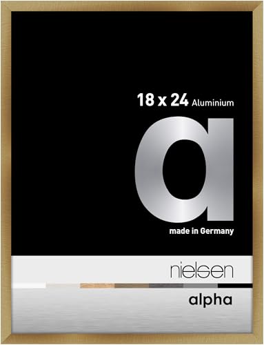 nielsen Aluminium Bilderrahmen Alpha, 18x24 cm, Brushed Amber von nielsen