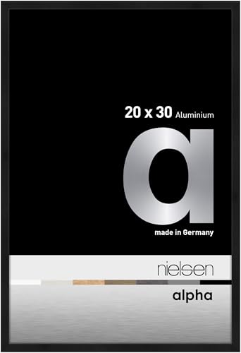 nielsen Aluminium Bilderrahmen Alpha, 20x30 cm, Eloxal Schwarz Matt von nielsen