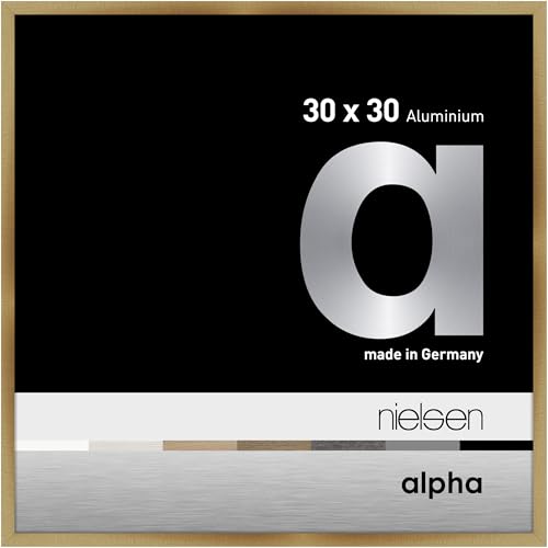 nielsen Aluminium Bilderrahmen Alpha, 30x30 cm, Brushed Amber von nielsen