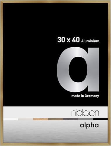 nielsen Aluminium Bilderrahmen Alpha, 30x40 cm, Brushed Amber von nielsen