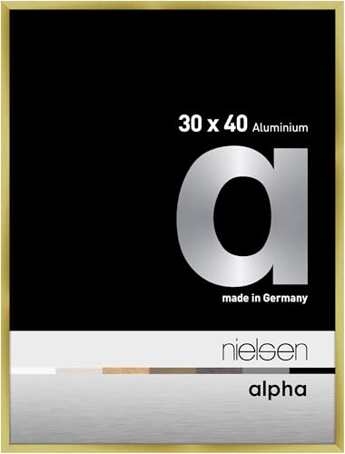 nielsen Aluminium Bilderrahmen Alpha, 30x40 cm, Brushed Gold von nielsen