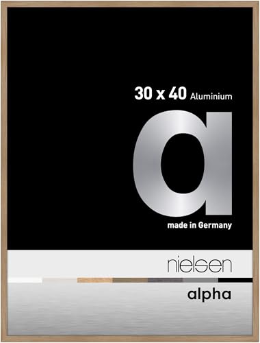nielsen Aluminium Bilderrahmen Alpha, 30x40 cm, Eiche von nielsen