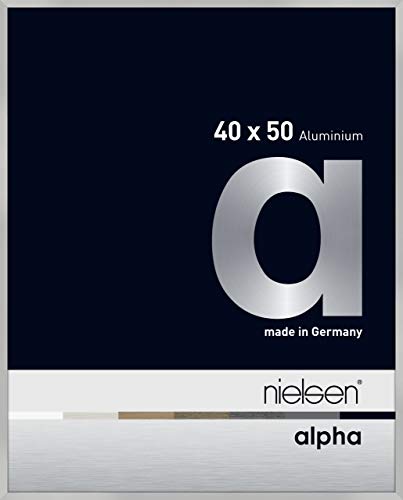 nielsen Aluminium Bilderrahmen Alpha, 40x50 cm, Silber Matt von nielsen