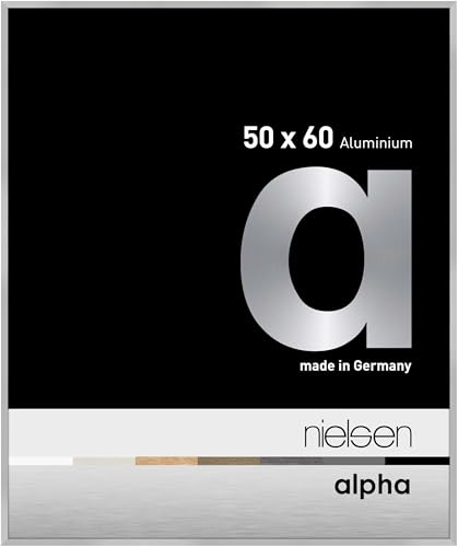 nielsen Aluminium Bilderrahmen Alpha, 50x60 cm, Silber Matt von nielsen