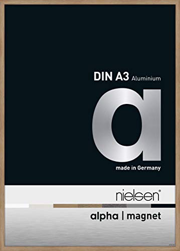 nielsen Aluminium Bilderrahmen Alpha Magnet Acryl, 29,7x42 cm (A3), Eiche von nielsen