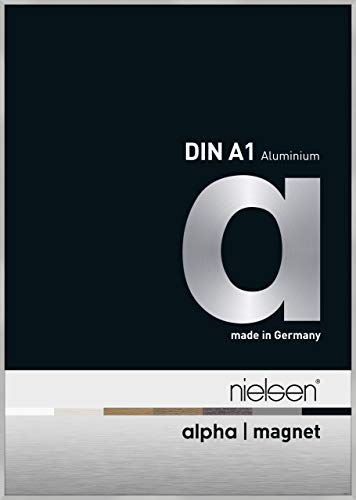 nielsen Aluminium Bilderrahmen Alpha Magnet Acryl, 59,4x84,1 cm (A1), Silber Matt von nielsen