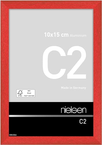 nielsen Aluminium Bilderrahmen C2, 10x15 cm, Tornado Rot von nielsen