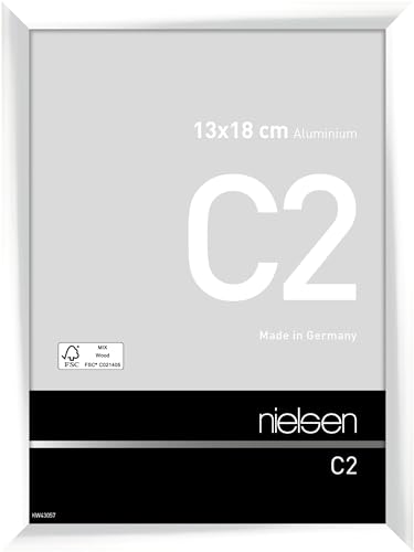 nielsen Aluminium Bilderrahmen C2, 13x18 cm, Weiß Glanz von nielsen