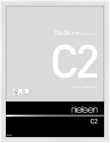 nielsen Aluminium Bilderrahmen C2, 18x24 cm, Weiß Glanz von nielsen