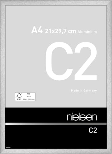 nielsen Aluminium Bilderrahmen C2, 21x29,7 cm (A4), Reflex Silber von nielsen