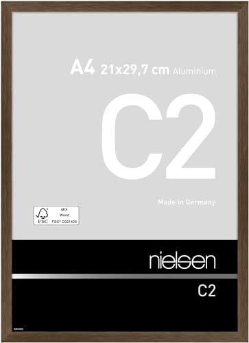 nielsen Aluminium Bilderrahmen C2, 21x29,7 cm (A4), Struktur Walnuss Matt von nielsen