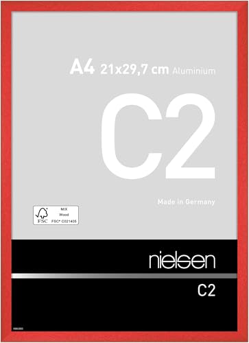 nielsen Aluminium Bilderrahmen C2, 21x29,7 cm (A4), Tornado Rot von nielsen