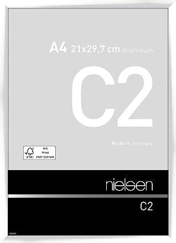 nielsen Aluminium Bilderrahmen C2, 21x29,7 cm (A4), Weiß Glanz von nielsen