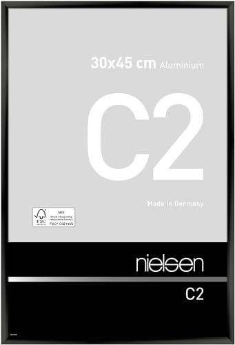 nielsen Aluminium Bilderrahmen C2, 30x45 cm, Eloxal Schwarz Glanz von nielsen