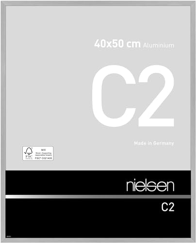 nielsen Aluminium Bilderrahmen C2, 40x50 cm, Struktur Silber Matt von nielsen