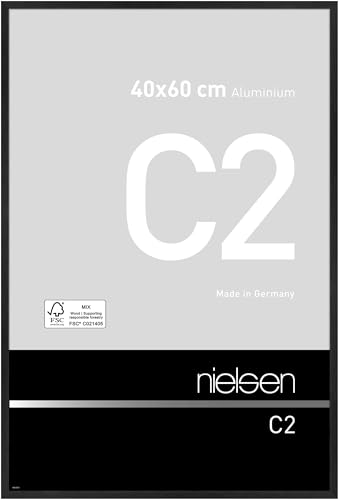 nielsen Aluminium Bilderrahmen C2, 40x60 cm, Struktur Schwarz Matt von nielsen