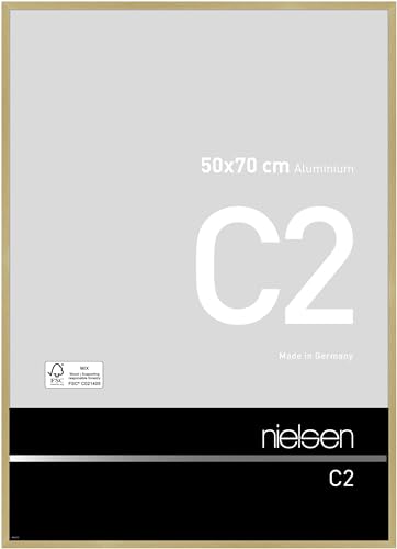 nielsen Aluminium Bilderrahmen C2, 50x70 cm, Struktur Gold Matt von nielsen