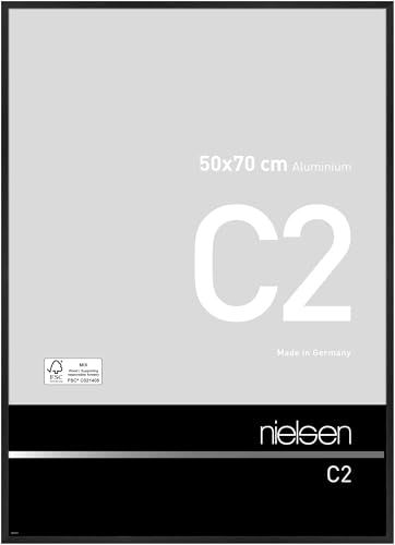 nielsen Aluminium Bilderrahmen C2, 50x70 cm, Struktur Schwarz Matt von nielsen