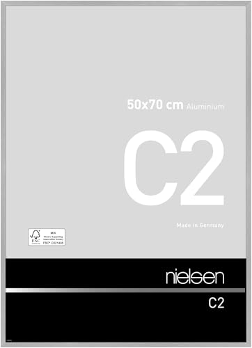 nielsen Aluminium Bilderrahmen C2, 50x70 cm, Struktur Silber Matt von nielsen