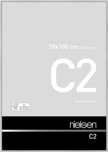 nielsen Aluminium Bilderrahmen C2, 70x100 cm, Struktur Silber Matt von nielsen