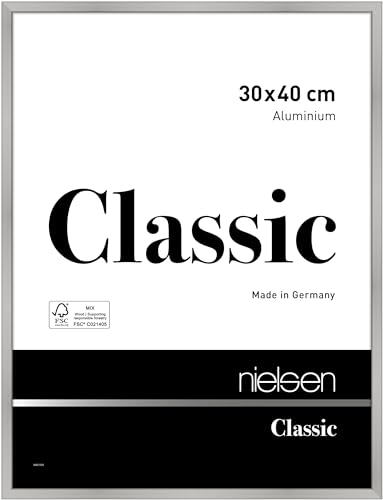 nielsen Aluminium Bilderrahmen Classic, 30x40 cm, Silber Matt von nielsen