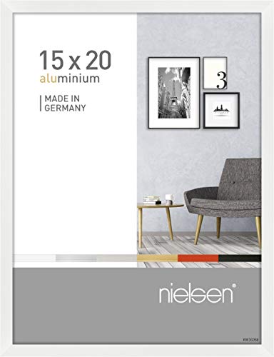 nielsen Aluminium Bilderrahmen Pixel, 15x20 cm, Weiß Glanz von nielsen